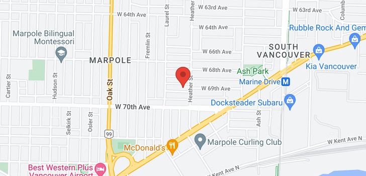 map of 813 W 69TH AVENUE
